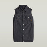 G-STAR Outlet Oversized Sleeveless Dress Dark blue