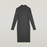 G-STAR Outlet Vestido Washed Slim Rib Negro