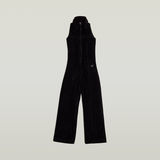G-STAR Outlet Wide Leg Velvet Jumpsuit Black
