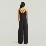 G-STAR Outlet Spaghetti Strap Loose Jumpsuit Black
