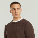 G-STAR Outlet Prenda teñida de punto con estructura Marrón