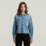 G-STAR Outlet Cropped Relaxed Shirt Medium blue