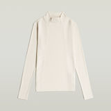 G-STAR Outlet Camiseta A-Line Slim Rib Mock Blanco