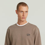 G-STAR Outlet Logo Overdyed Sweater Brown