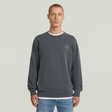 G-STAR Outlet Logo Overdyed Sweater Grey