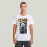 G-STAR Outlet Building Graphic T-Shirt White