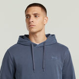 G-STAR Outlet Logo Overdyed Hooded Sweat Dark blue