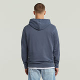 G-STAR Outlet Logo Overdyed Hooded Sweat Dark blue