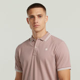 G-STAR Outlet Dunda Slim Stripe Polo Pink