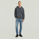 G-STAR Outlet Logo Overdyed Hooded Sweat Grey