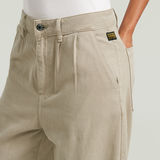 G-STAR Outlet Pleated Tapered Chino Beige