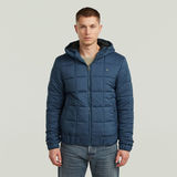 G-STAR Outlet Meefic Quilted Hooded Jacket Medium blue