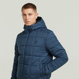 G-STAR Outlet Meefic Quilted Hooded Jacket Medium blue