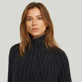 G-STAR Outlet Washed Loose Turtle Knit Black