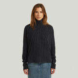 G-STAR Outlet Washed Loose Turtle Knit Black