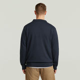 G-STAR Outlet The Willem - Polo Correct manga larga Azul oscuro