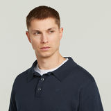 G-STAR Outlet The Willem - Polo Correct manga larga Azul oscuro