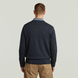 G-STAR Outlet The Floris - Suéter Correct Crew Neck Azul oscuro