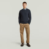 G-STAR Outlet The Floris - Suéter Correct Crew Neck Azul oscuro