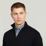 G-STAR Outlet Olivier - Sudadera Correct con media cremallera Negro