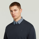 G-STAR Outlet The Floris - Suéter Correct Crew Neck Azul oscuro