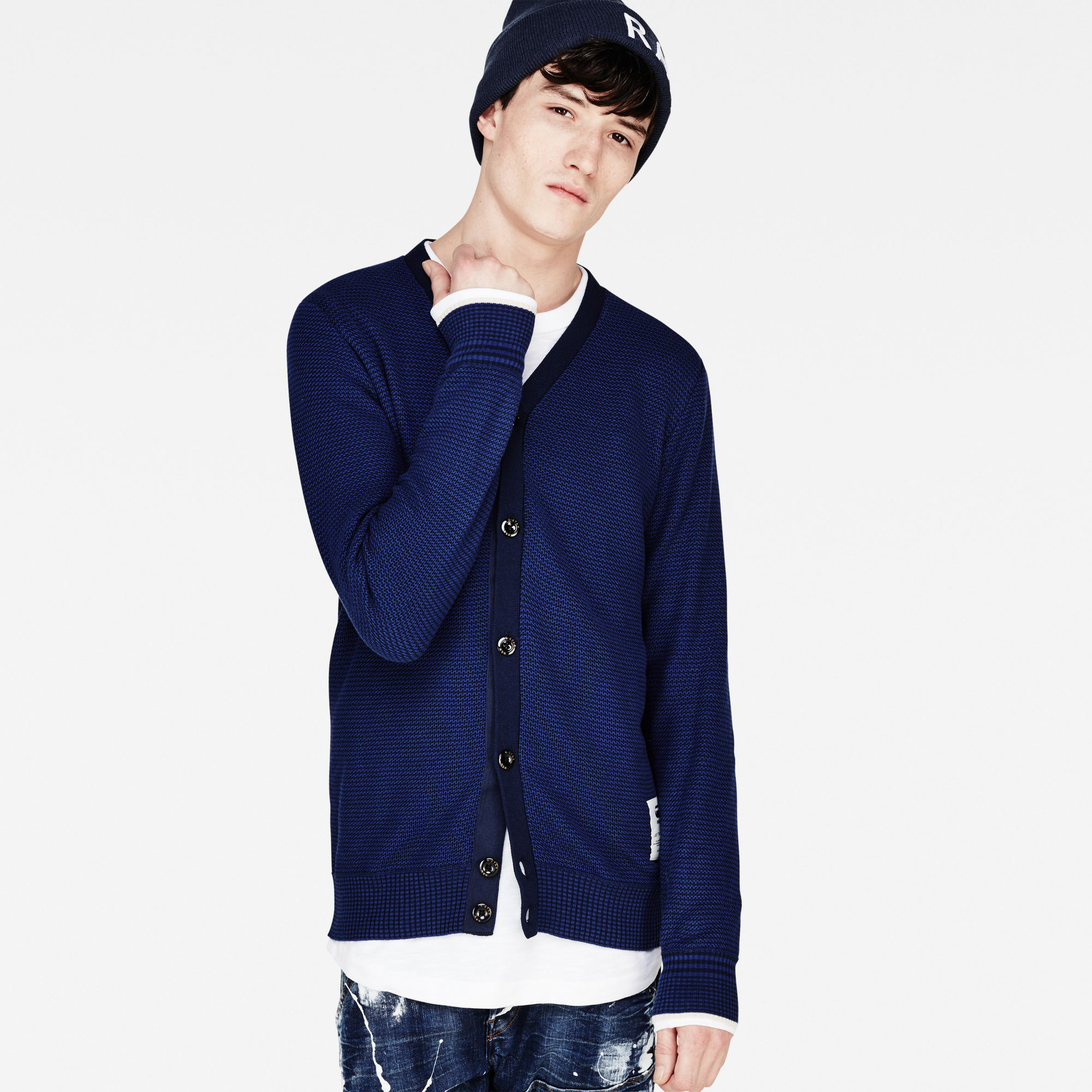 Vidral Cardigan Knit | Sapphire Blue/Swedish Blue | G-Star RAW®