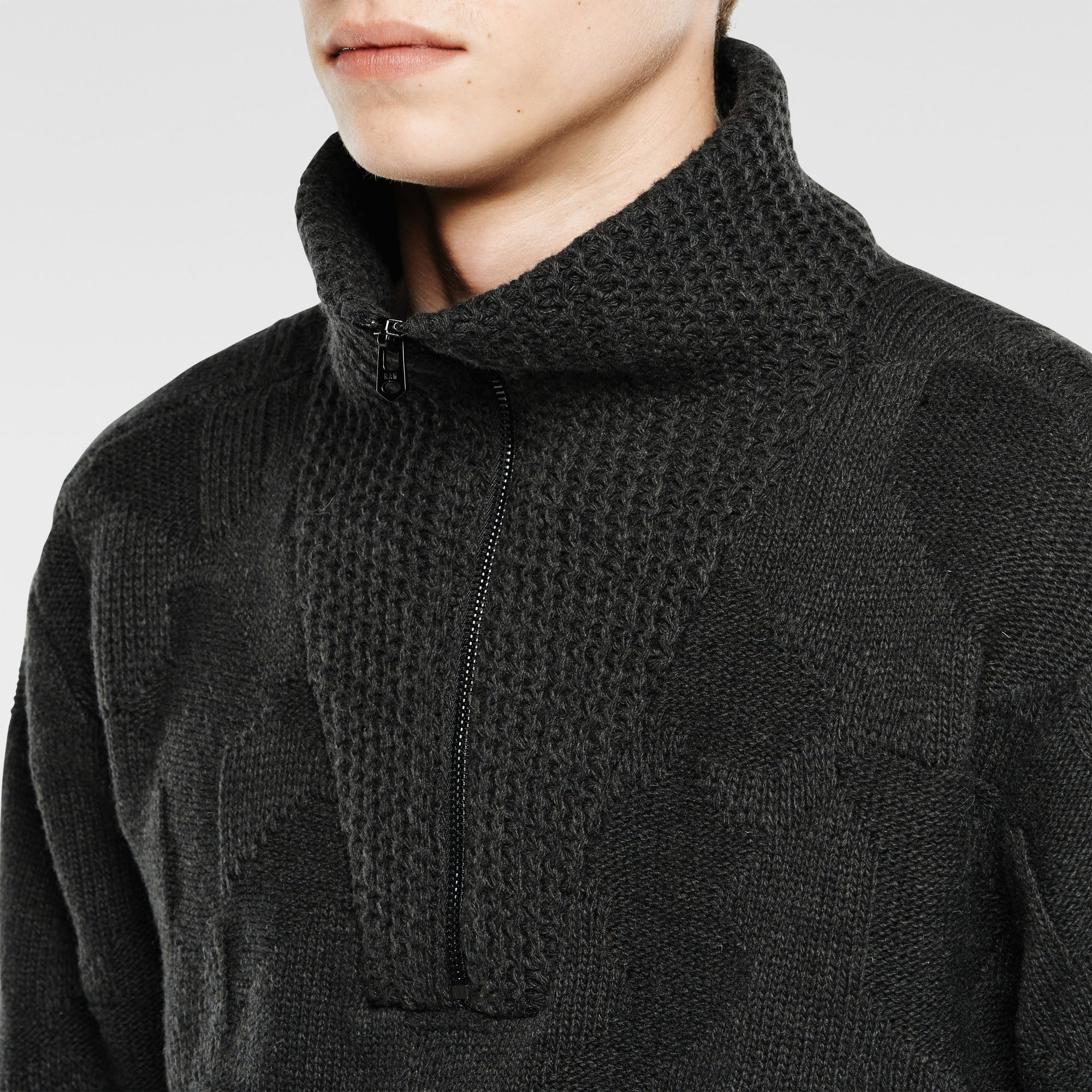 Felton Zip Turtle Knit raven GStar Sale Men GStar RAW®