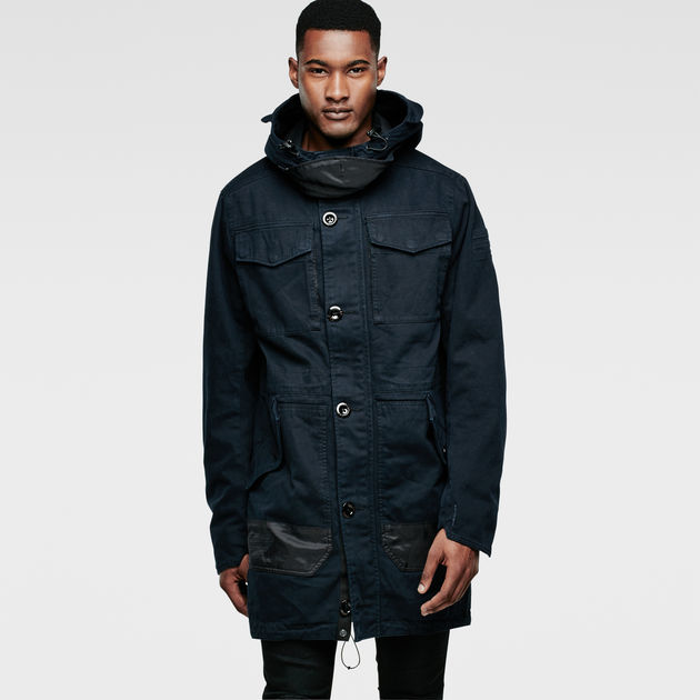 MFD Cotton Hooded Parka | mazarine blue | G-Star RAW®