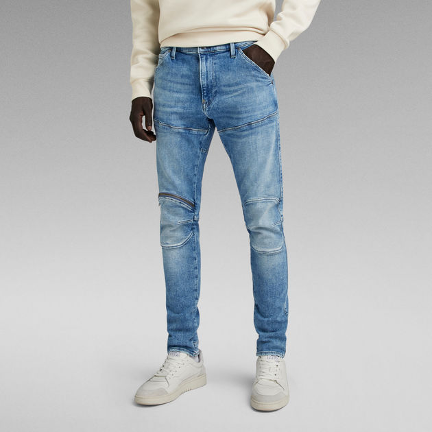 5620 3D Zip Knee Skinny Jeans | ライトブルー | G-Star RAW® JP
