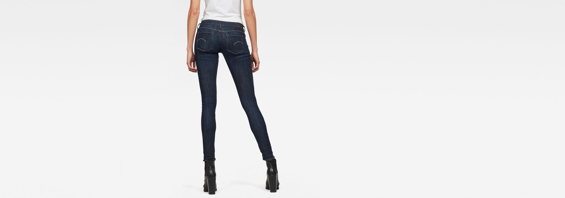 3301 deconstructed low waist skinny jeans
