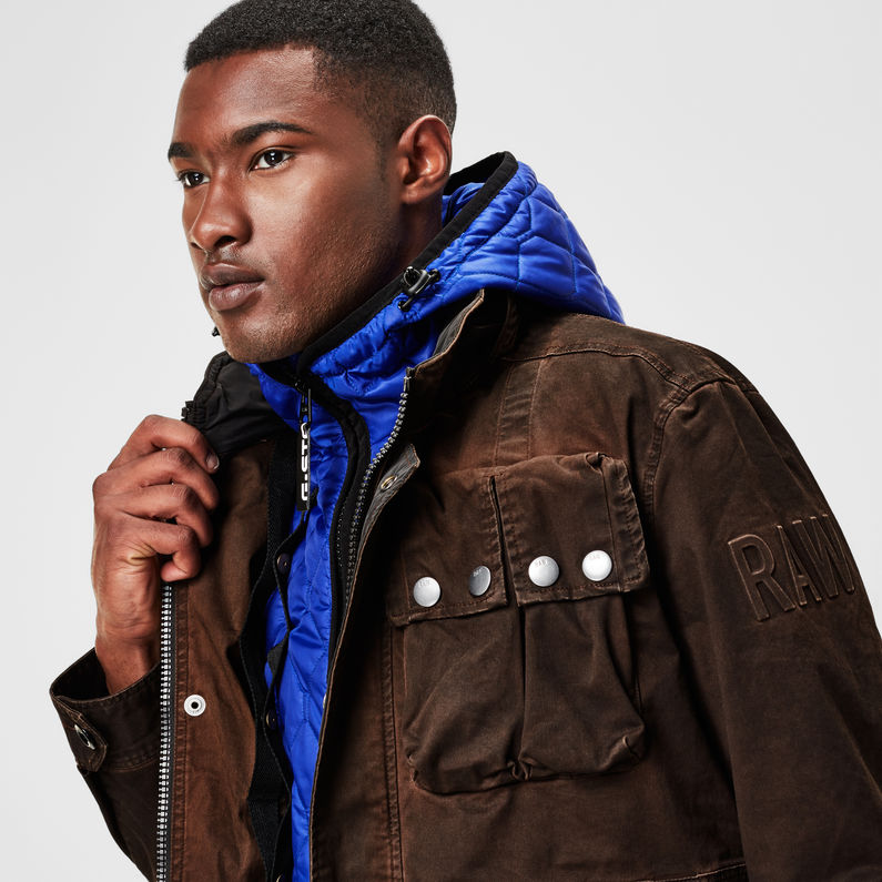 G-Star RAW® Ospak Liner Overshirt Brown detail shot
