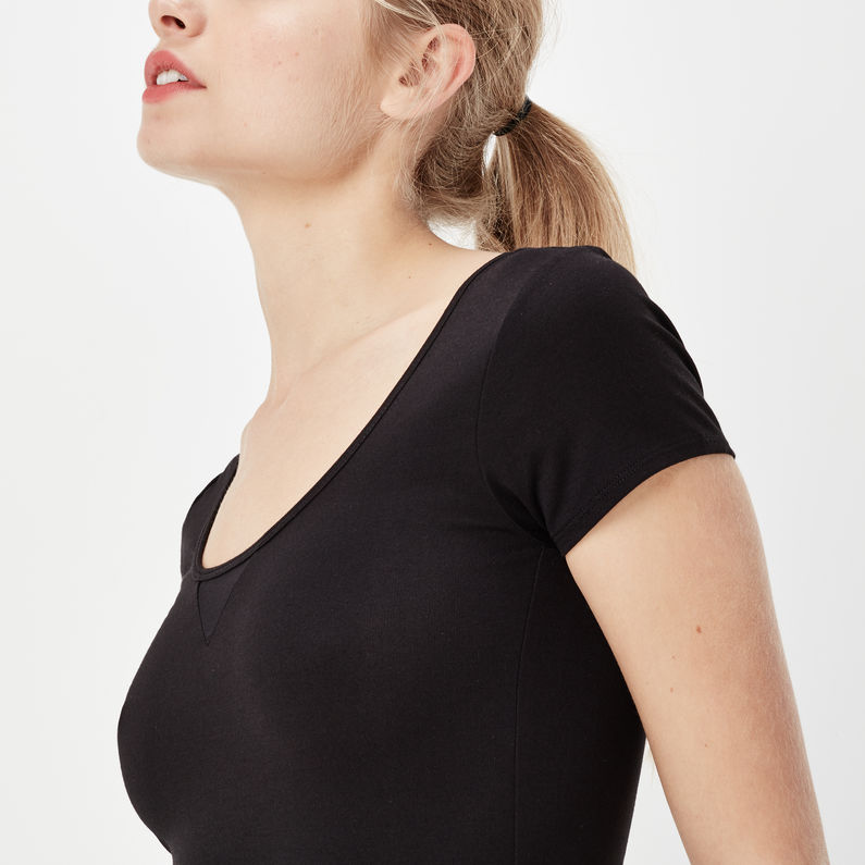 G-Star RAW® Base Ultimate Stretch T-shirt Black detail shot