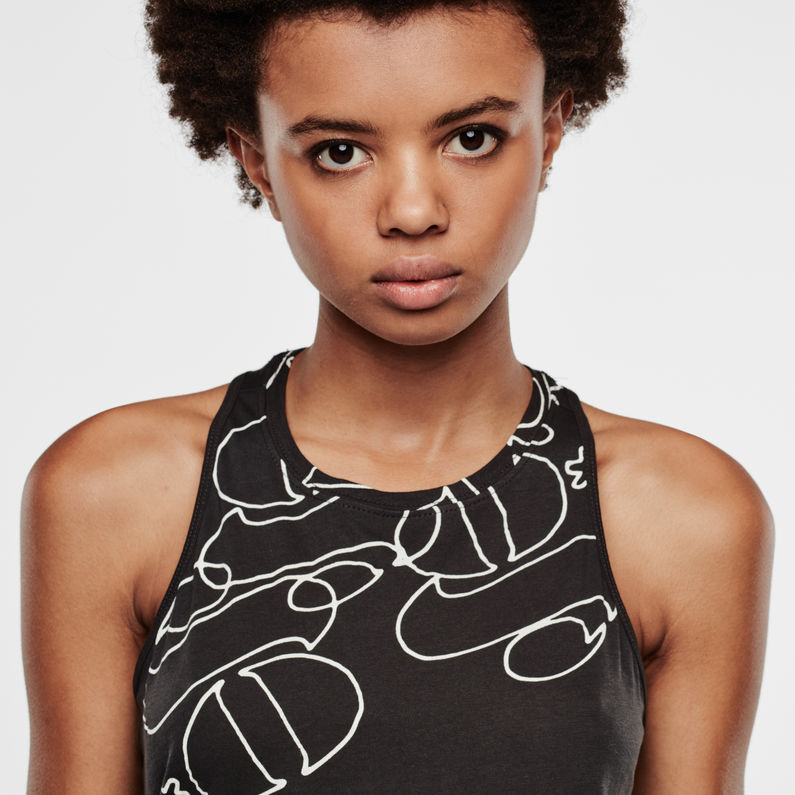 G-Star RAW® Esame Slim Tank Top Grey detail shot