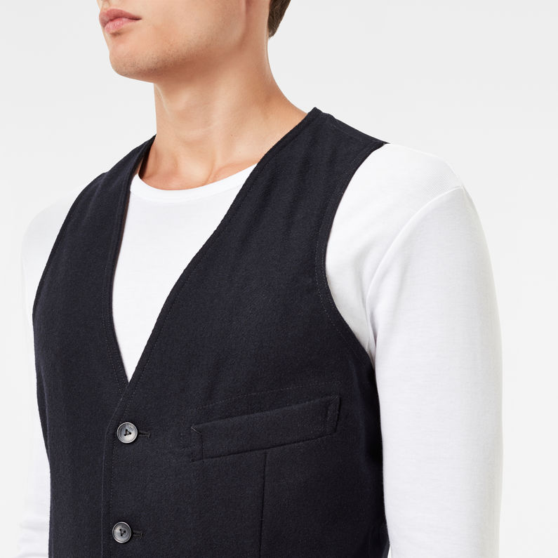 G-Star RAW® Blake Waistcoat Dark blue detail shot