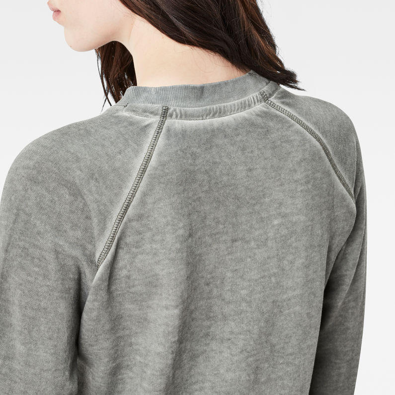 G-Star RAW® Daefera Cropped Sweater Grey detail shot