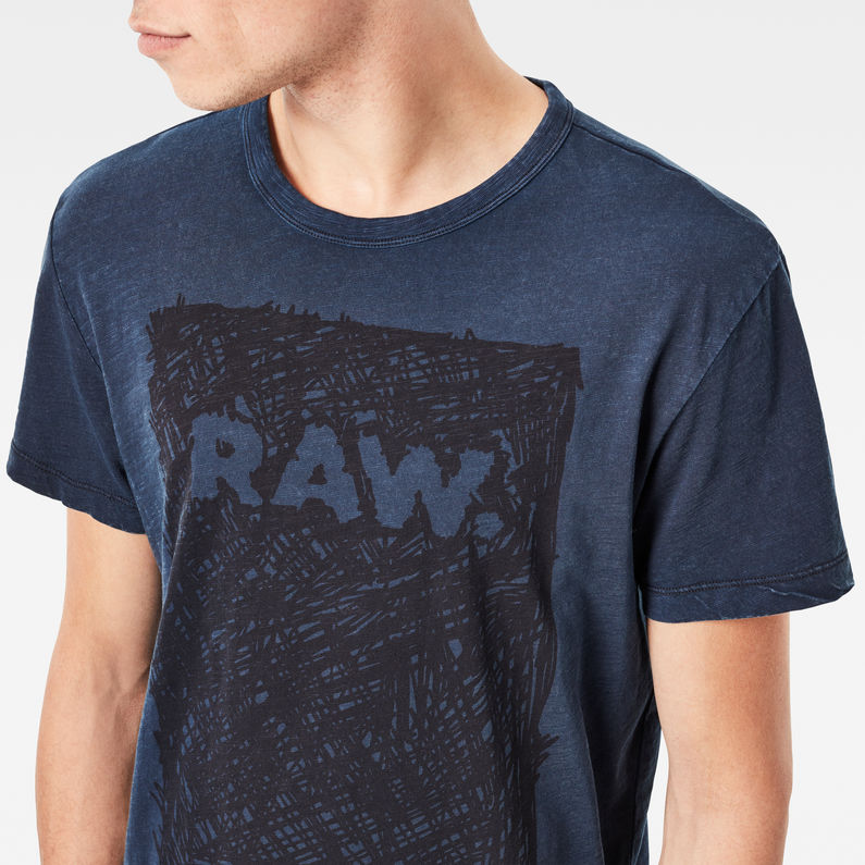 G-Star RAW® Nazuru 1 T-Shirt Dark blue detail shot