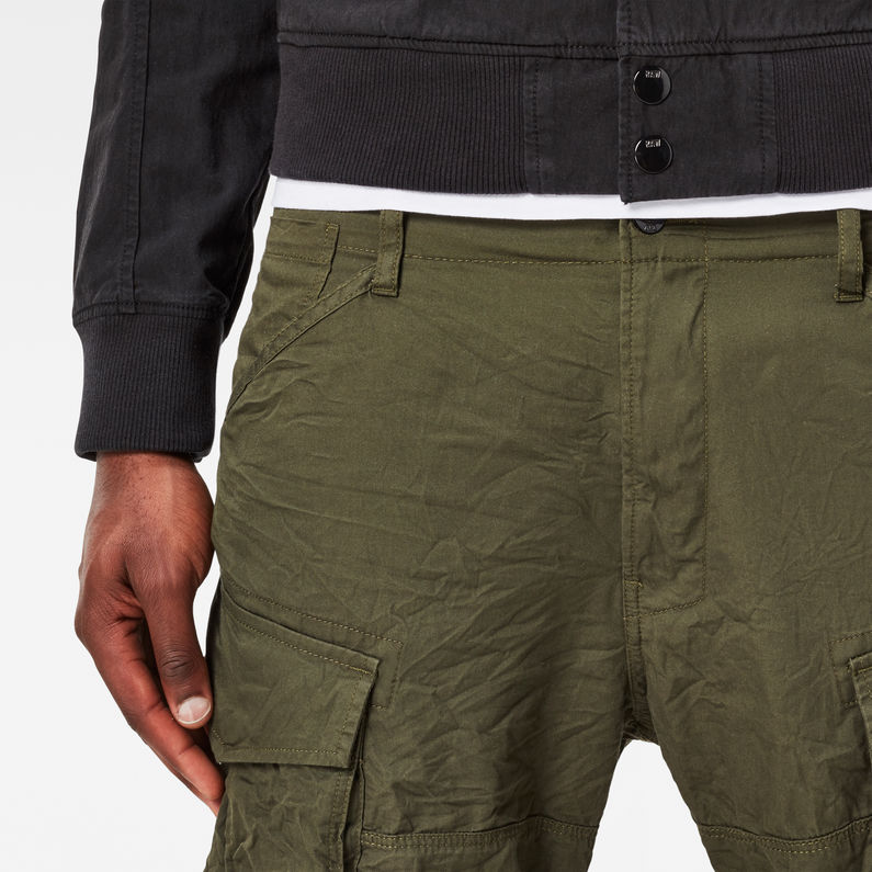 G-Star RAW® Rovic Loose 1/2-Length Cargo Shorts Green detail shot