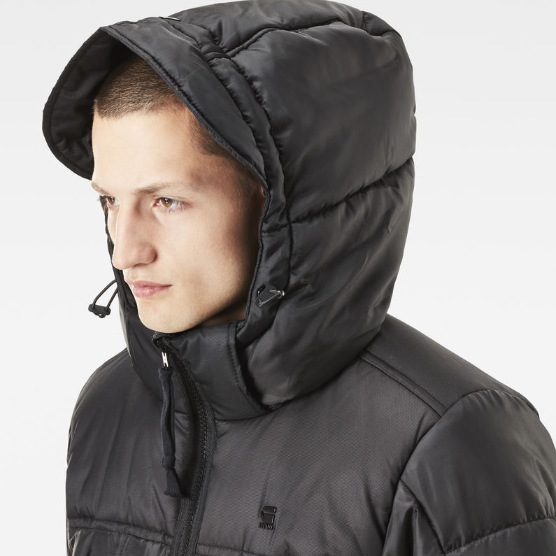 G-Star RAW® Whistler Hooded Bomber Black detail shot