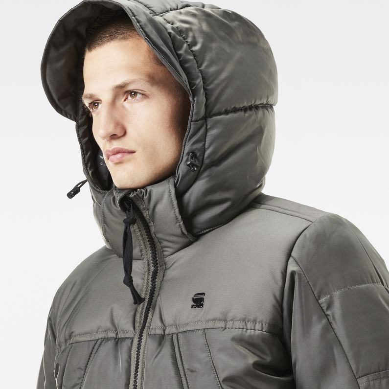 G-Star RAW® Whistler Hooded Bomber Grey detail shot