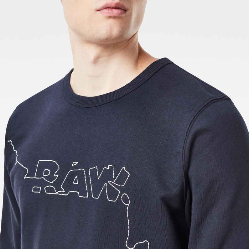 G-Star RAW® Oötim Sweater Dark blue detail shot