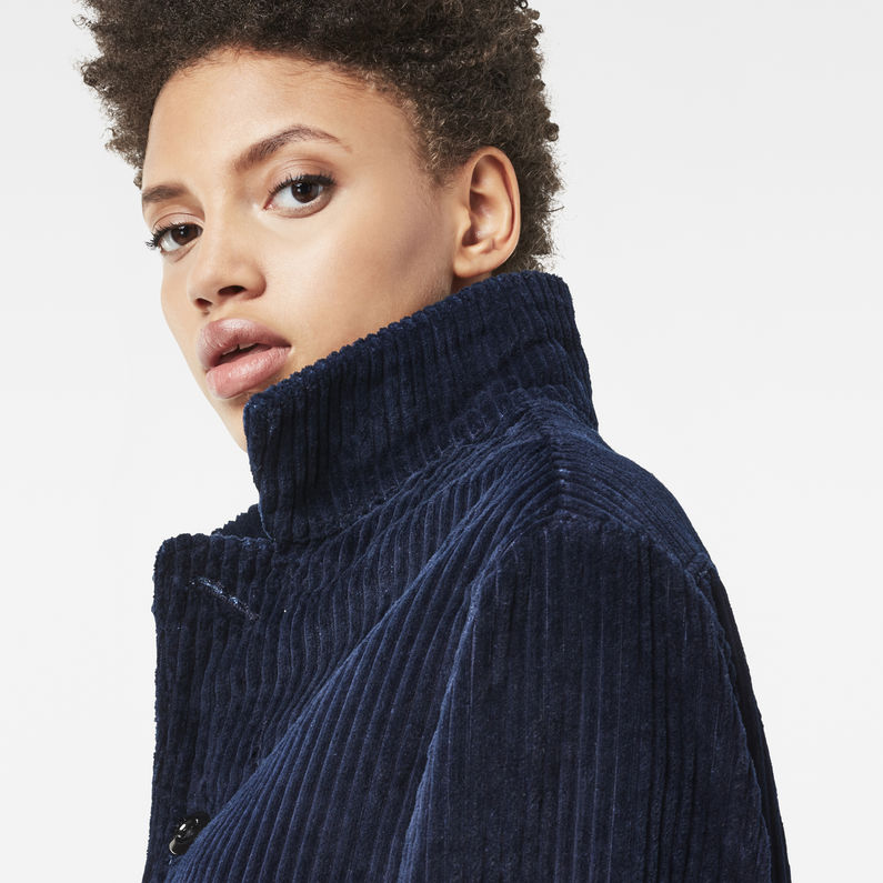 G-Star RAW® Blake Boyfriend Overcoat Medium blue detail shot