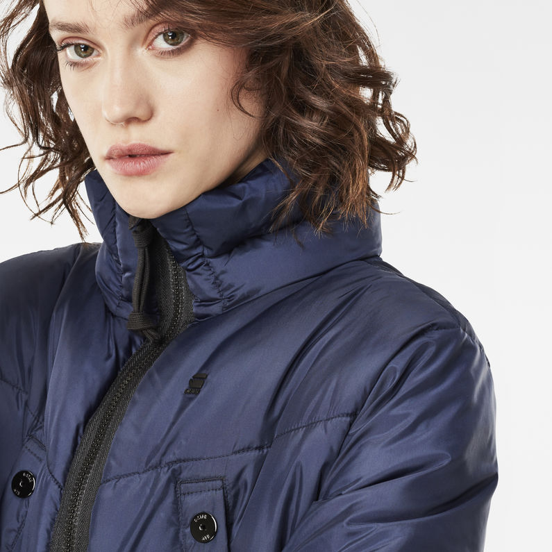 G-Star RAW® Alaska Boyfriend Long Coat Dark blue detail shot