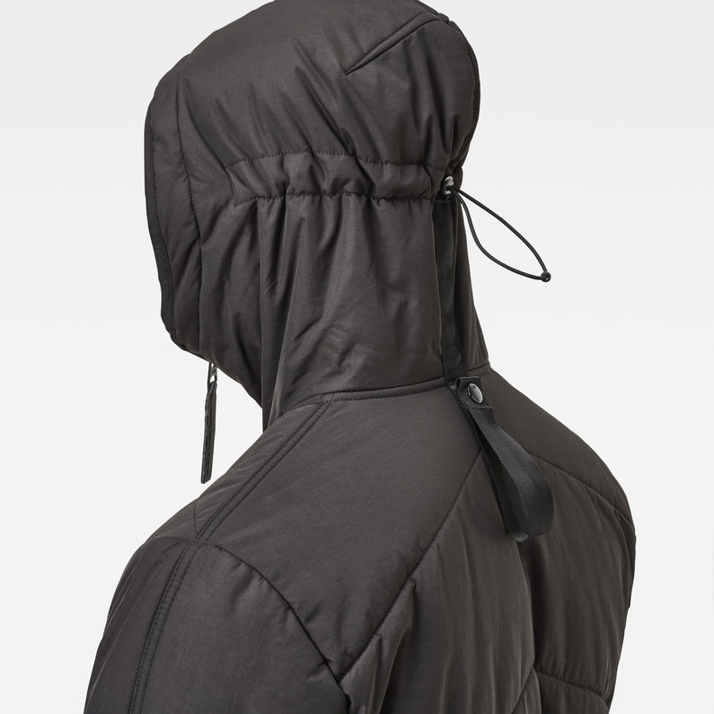 G-Star RAW® Strett Short Chevron Hooded Jacket Black detail shot