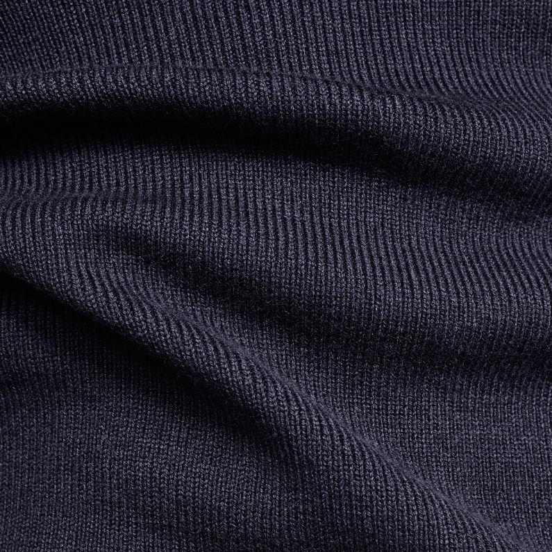 G-Star RAW® Raedium Mock Turtle Knit Dark blue fabric shot