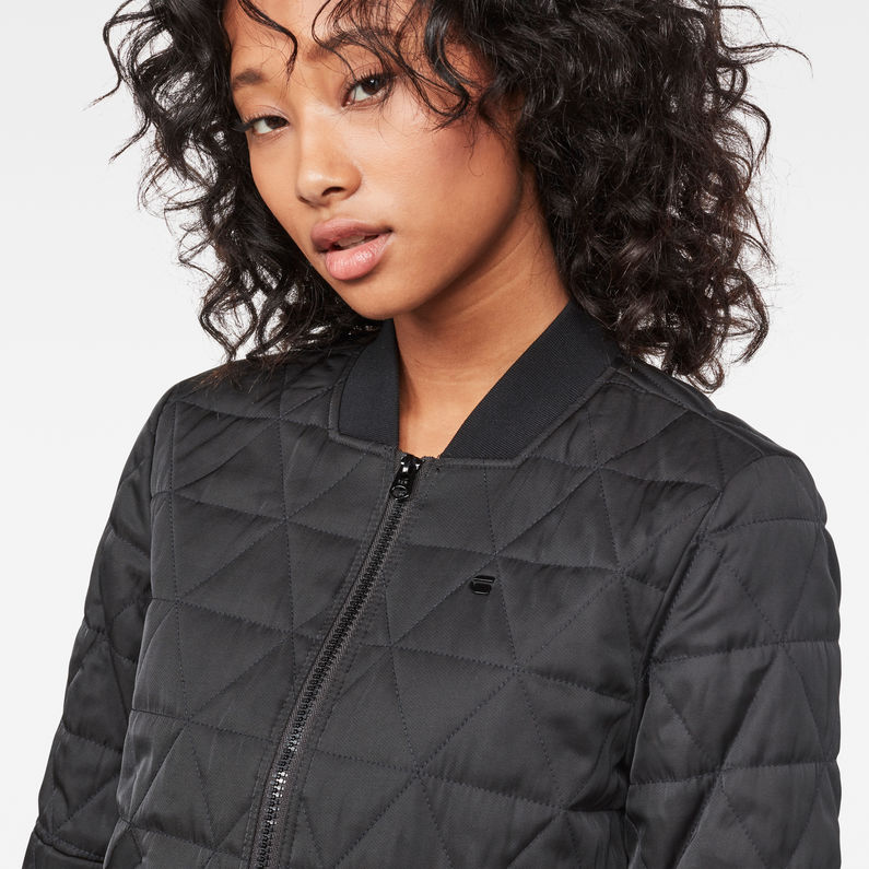G-Star RAW® Rackam Deconstructed Padded Slim Bomber Black detail shot