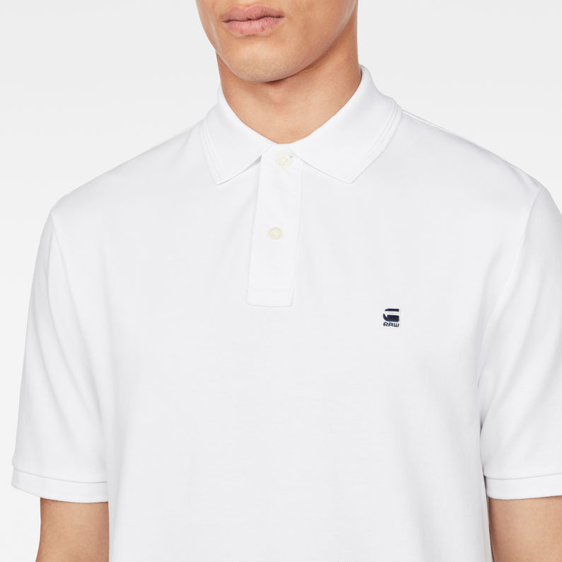 G-Star RAW® Dunda Polo Slim T-Shirt White detail shot