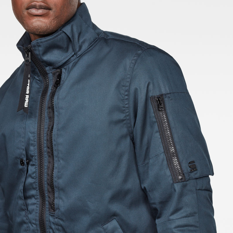G-Star RAW® Rackam Utility Padded Overshirt Medium blue detail shot