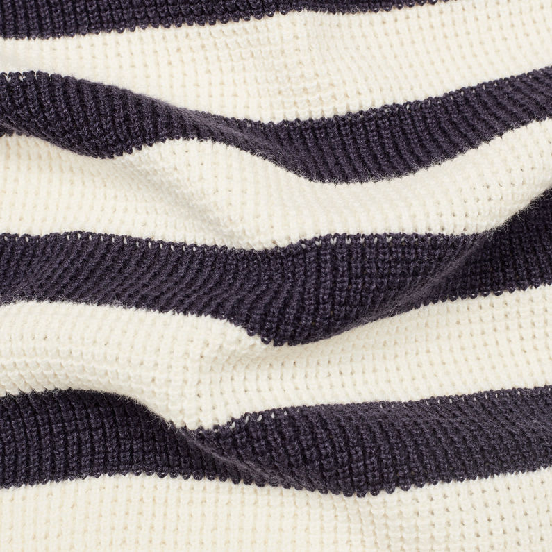 G-Star RAW® Dadin Stripe Knit White fabric shot