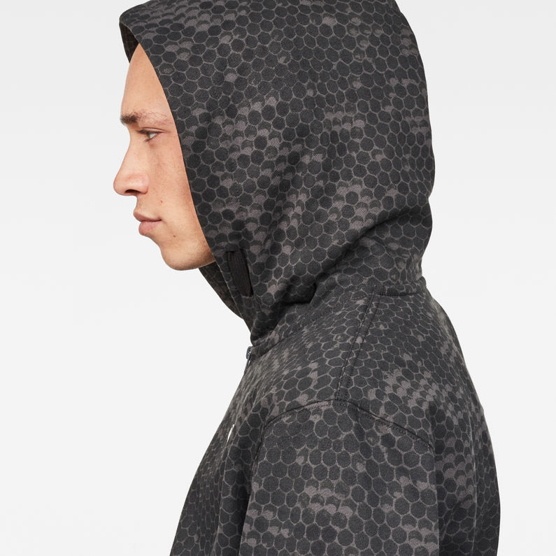 G-Star RAW® Core Hoc Hooded Zip Sweater Grey detail shot