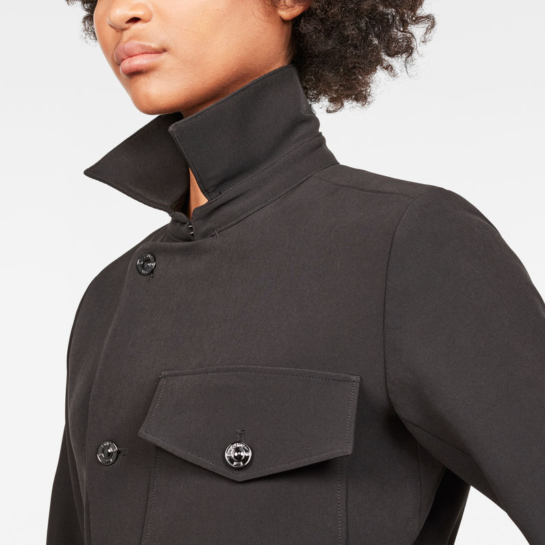 G-Star RAW® Aefon Trench Black detail shot